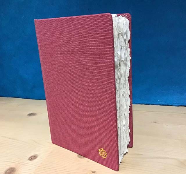 Notizbuch, Leinenüberzug, Fadenheftung
